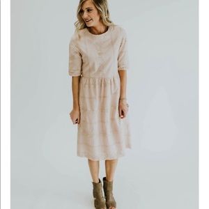 Roolee Cecilia Blush Eyelet Dress
